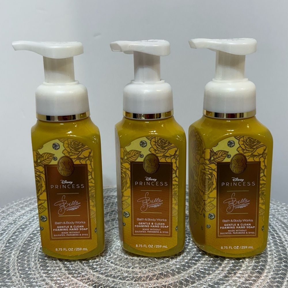 BBW Disney Princess Belle Foaming Hand Soap Set of 3 NWT
